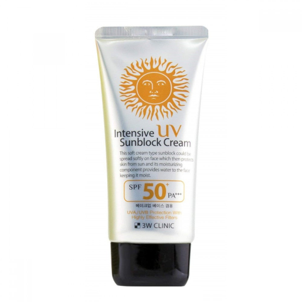 3W Clinic - Intensive UV Sunblock Cream - Sun Cream SPF50+ PA+++ - Facial Care